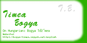 timea bogya business card